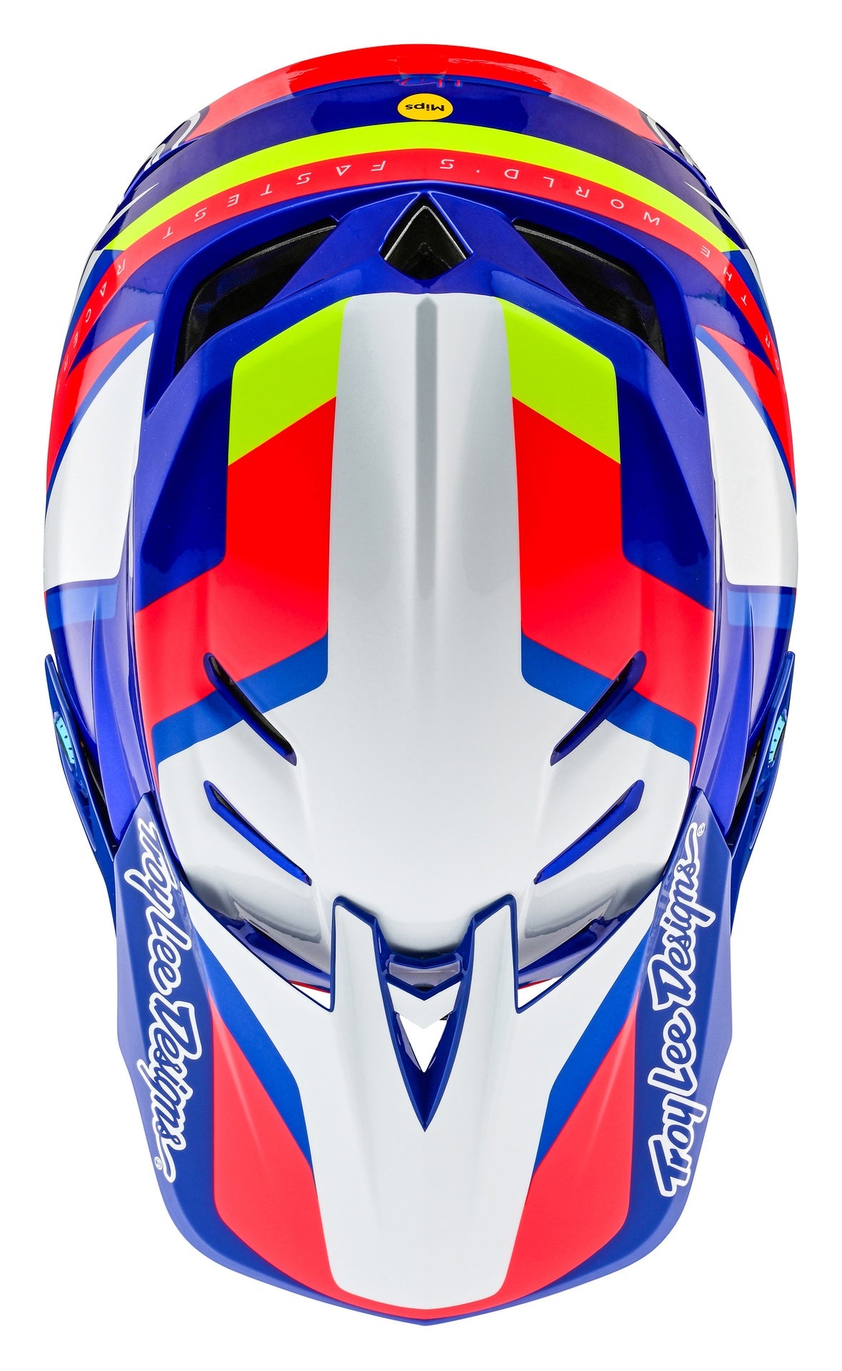 Casco Troy Lee Designs D4 Composite Omega White / Blue